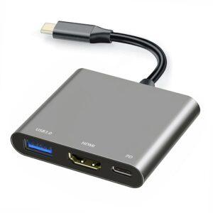USB C to HDMI, USB C, USB A Adapter