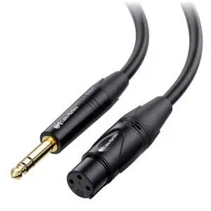 TRS to Female XLR 1-ft Cable