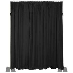Pipe & Drape, 16-ft Tall, Black Velour, 10-ft Section